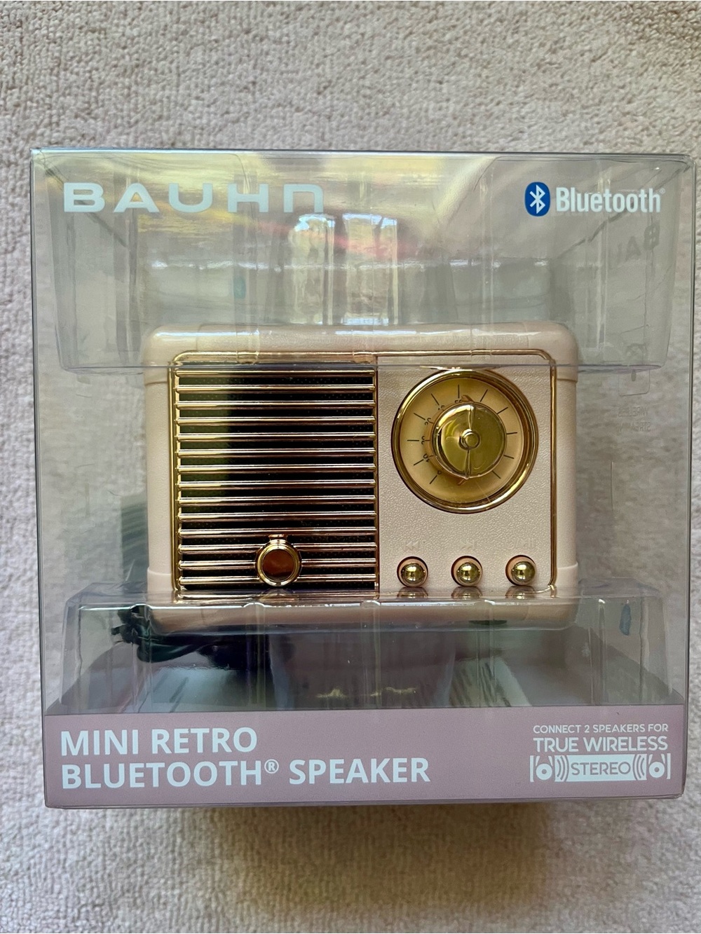 Mini Retro Bluetooth Speaker - Pink
